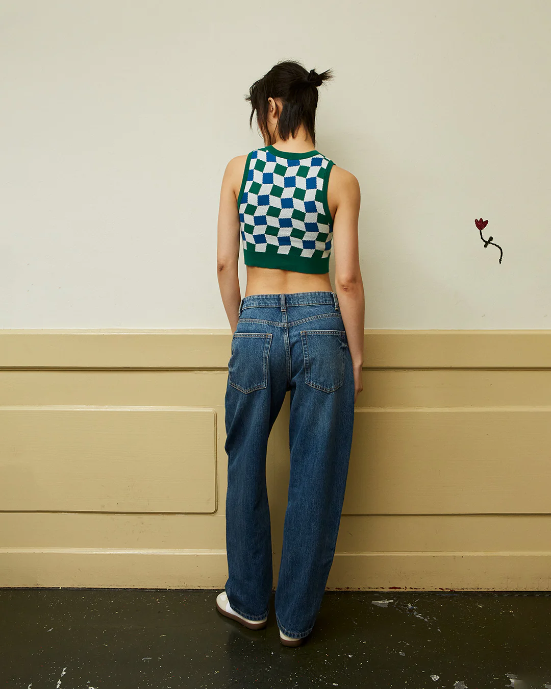 Checker Knit Racing Tank - Image 5