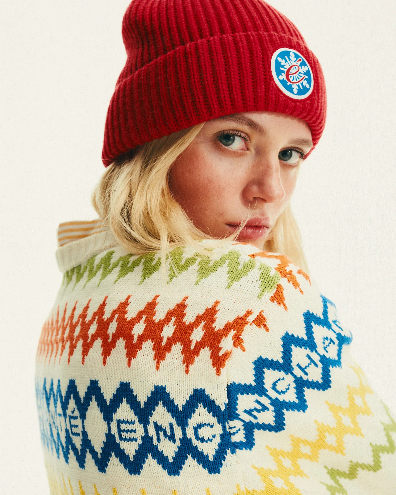 Fair Isle Stripe Sweater | Creme - Image 4