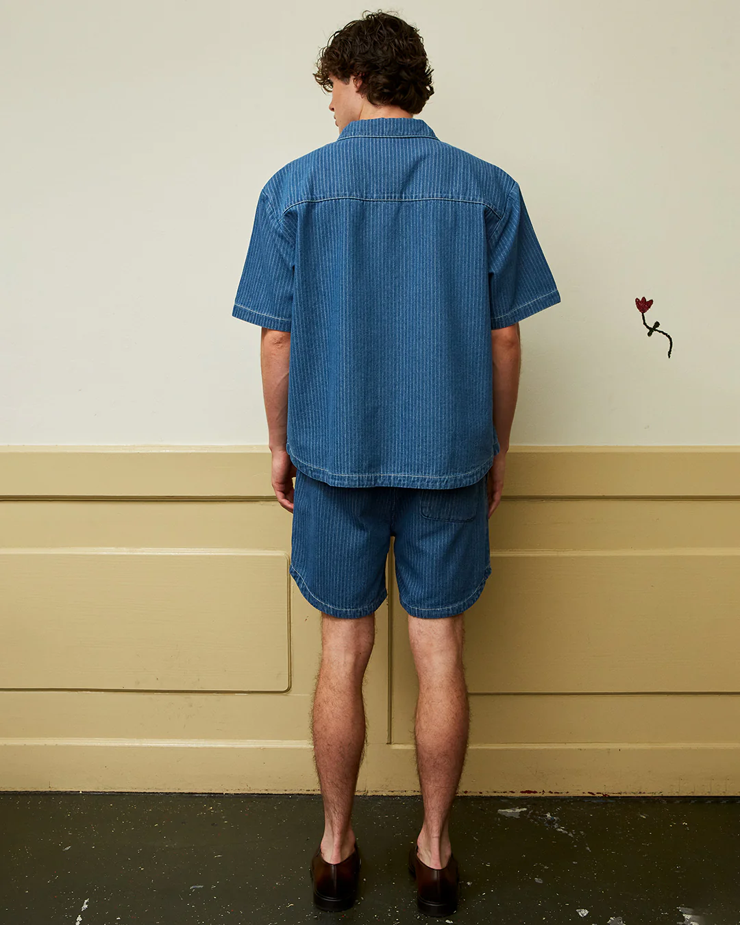 Indigo Stripe Work Shirt - Image 5