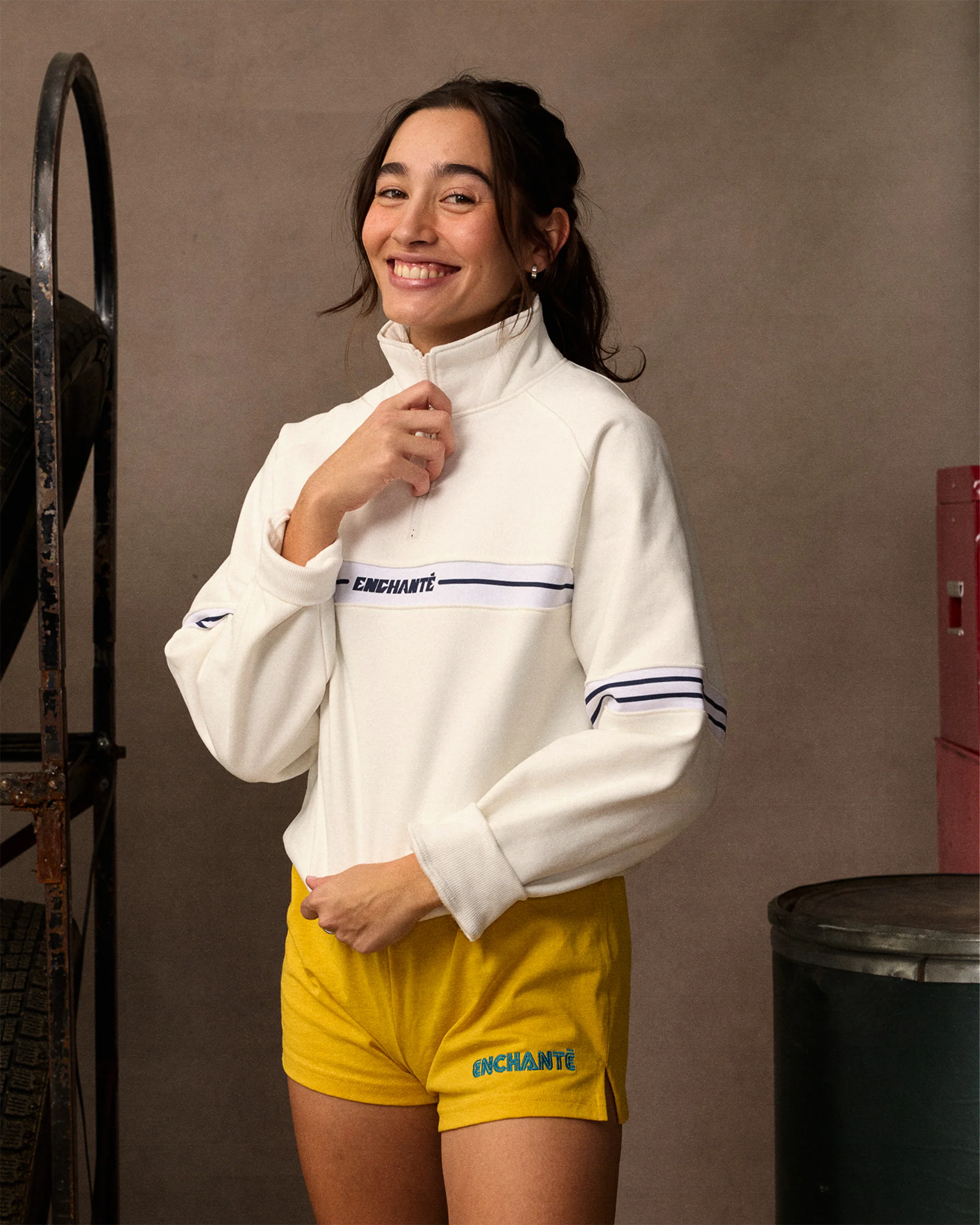 Women's 1/4 Zip Sweatshirt | White - Image 4