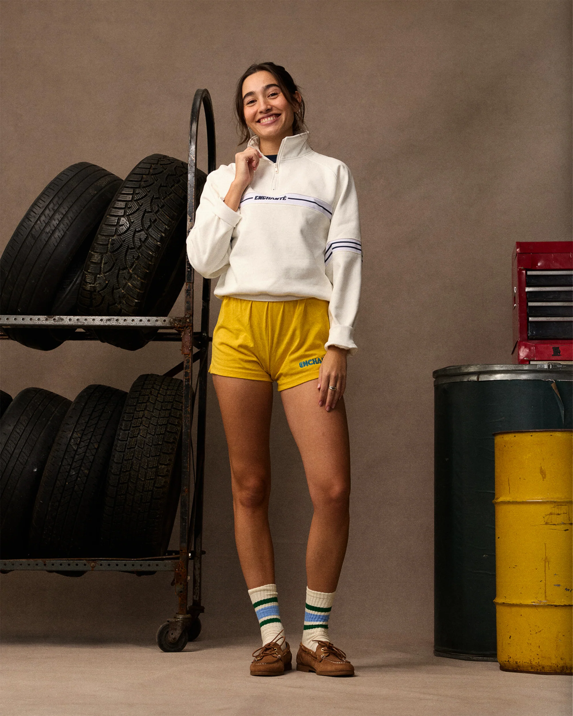 Women's 1/4 Zip Sweatshirt | White - Image 6