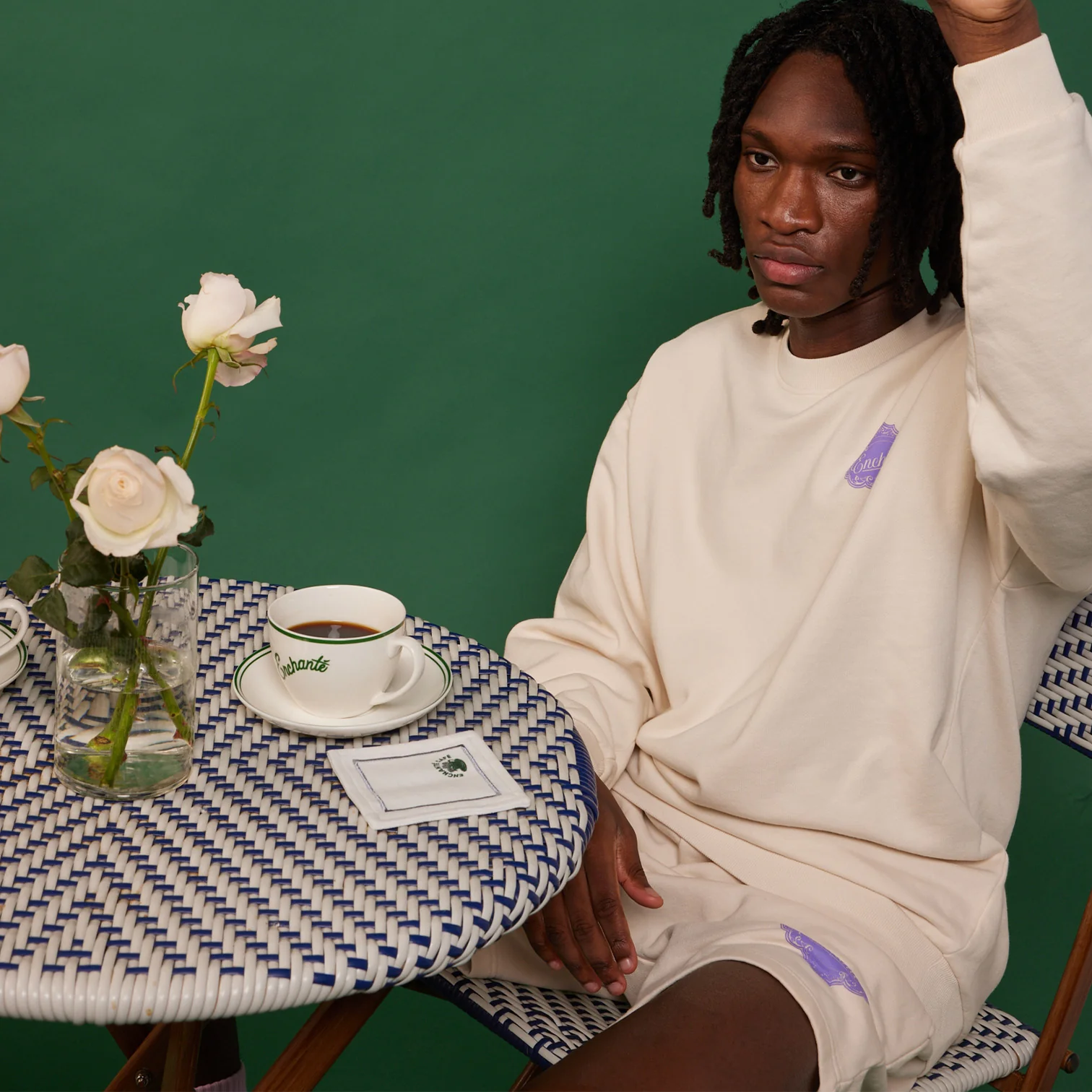 Monaco Crest Crewneck | Creme - Image 3