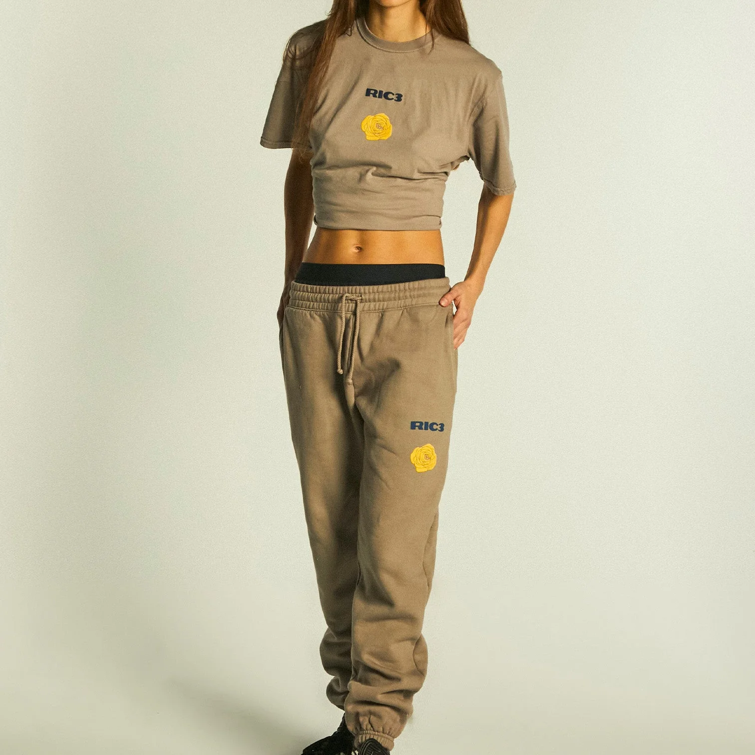 RIC3 Comforts Rose Sweatpants | Taupe - Image 3